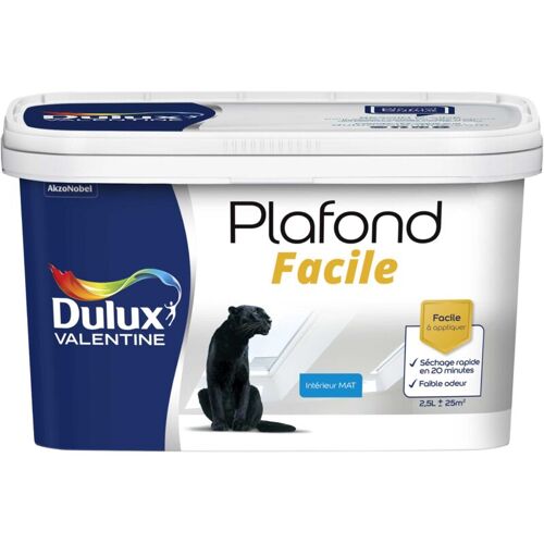 Dulux Valentine - Peinture Plafond Facile Mat Blanc 2,5 L