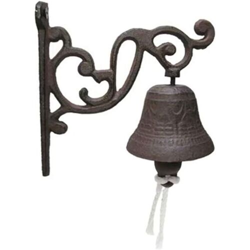 Cloche Porte D'Entrée Cloche Décorée Pour Porte Maison De Campagne Cloche Murale En Fonte Antique Floral Sonnette De Porte B-