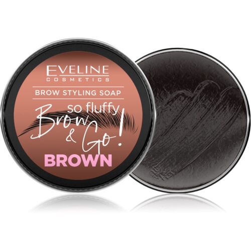 Eveline Cosmetics Brow & Go! Savon Coiffant Pour Les Sourcils Sourcils Teinte Brown 25 G 