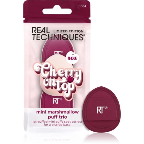 Real Techniques Cherry On Top Mini Marshmallow Puff Trio Éponge À Maquillage 