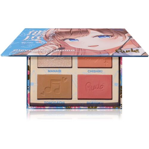 Rude Cosmetics Manga Face Palette Palette Multifonctionnelle Visage Teinte Clever Kirei-Sama 11.2 G 