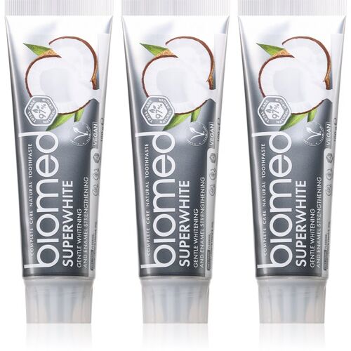 Biomed Superwhite Dentifrice Fortifiant À L'huile De Coco 3x100 G 