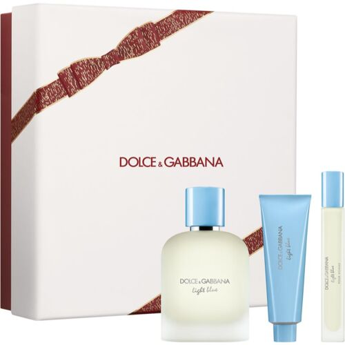 Dolce&gabbana Light Blue Pour Homme Edt Trio Gift Set Coffret Cadeau Pour Homme 