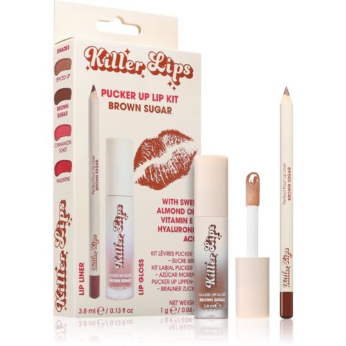 Killer Lips Pucker Up Lip Kit Kit Lèvres Pour Femme Brown Sugar 