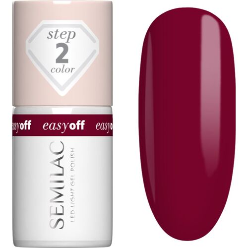 Semilac Easy Off Step 2 Vernis À Ongles Gel Lampe Uv/Led Teinte Cherry Coke 7 Ml 