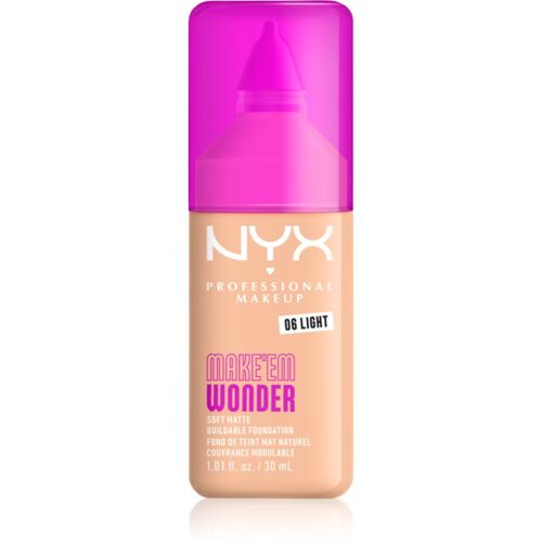 Nyx Professional Makeup Make `Em Wonder Fond De Teint Léger Matifiant Teinte 06 Light 30 Ml 