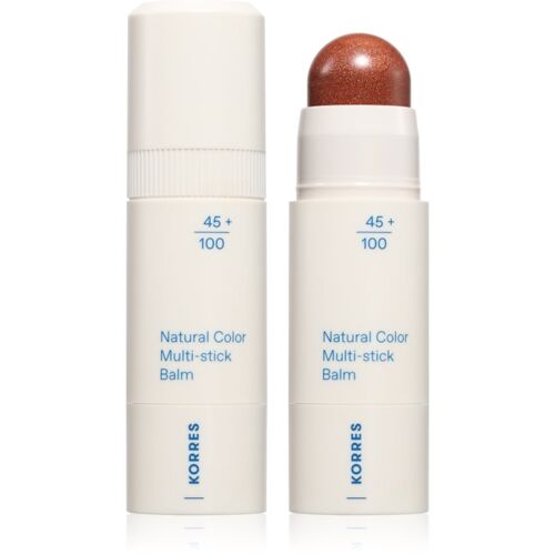 Korres Natural Color Multi-Stick Balm Produit Multifonctionnel Lèvres Et Visage Teinte Aegean Bronze - Healthy Glow 4.5 G 