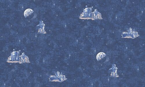 Papier Peint 'astronaute Bleu' Bleu 10mx 0.53 M