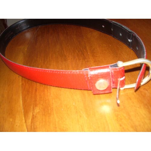 Ceinture Rouge Croute De Cuir 70x28