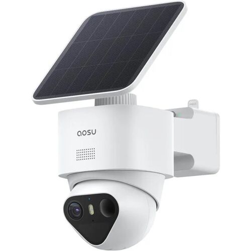 Aosu 4K Caméra Surveillance WiFi Extérieure sans Fil, 8MP Camera Exterieur Solaire, Vision Nocturne TrueColor, Suivi à 360°, Alarme.