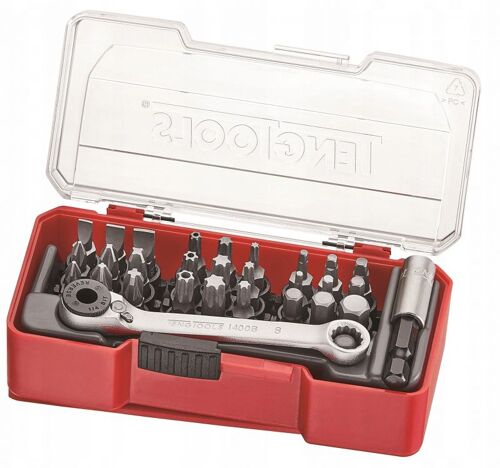 Set D'Embouts Avec Clip Ceinture 1/4 Ph- Pz- Tx-- Tpx- Hex- Rob 29 Pièces Teng Tools Tj1429