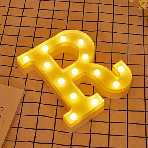Lettres Led Lettre R Illuminées Lumière Blanc Chaud Hauteur 22 Cm Fonctionnant Sur Piles 2aa Lettres Et Signes - Jandei