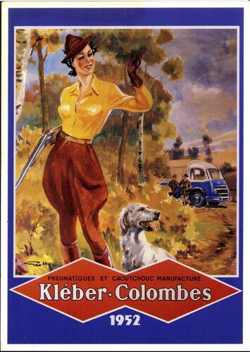 Carte Postale Kléber - Colombes Pneumatiques Et Caoutchouc Manufacturé 1952