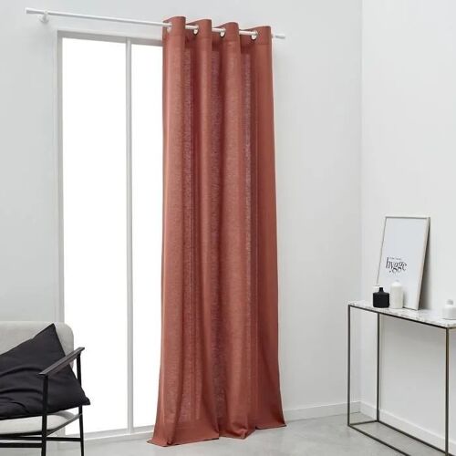 Rideau À Oeillets Today - 140x240cm - 100% Coton - Terracotta