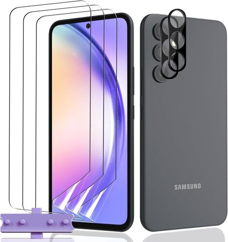 KALANKA-3+2 Pièces pour Samsung Galaxy A54 5G Protection Écran TPU Souple [Pas Verre Trempé] + Caméra Verre Trempé, HD Anti Rayures Protecteur D'écran pour Samsung Galaxy A54 5G