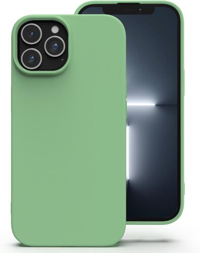 Silicone Coque Pour Iphone 13 Pro Max, Anti-Poussière, Mince, Adapté À La Poche Coque Pour Téléphone\U200C Apple Iphone 13 Pro Max - Vert Menthe