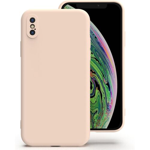 Silicone Coque Pour Iphone X/Xs, Anti-Poussière, Mince, Adapté À La Poche Coque Pour Téléphone\U200C Apple Iphone X/Xs - Rose Clair