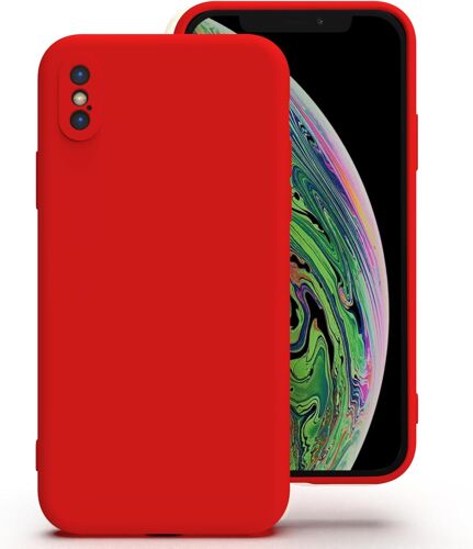 Silicone Coque Pour Iphone X/Xs, Anti-Poussière, Mince, Adapté À La Poche Coque Pour Téléphone\U200C Apple Iphone X/Xs - Rouge