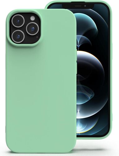 Silicone Coque Pour Iphone 12 Pro Max, Anti-Poussière, Mince, Adapté À La Poche Coque Pour Téléphone\U200C Apple Iphone 12 Pro Max - Cyan Pâle