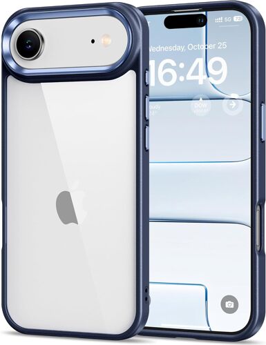 Coque De Protection Crystal Clear Pour Iphone Air, Anti-Jaunissement, Transparente, Anti-Chocs, Bleu