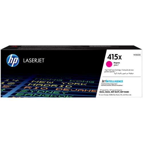 HP 415X - À rendement élevé - magenta - original - LaserJet - cartouche de toner (W2033X) - pour Color LaserJet Enterprise MFP M480; Color LaserJet Managed E45028; LaserJet Managed E45028