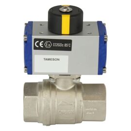 Vanne à bille pneumatique en laiton G1'' 2 voies double effet - BL2BA