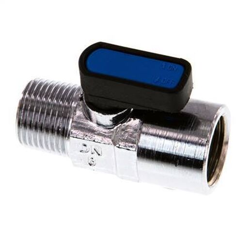 Mâle à Femelle R/Rp 3/8"" 2-Way Brass Mini Ball Valve Compact EN331 Gas 20 Bar