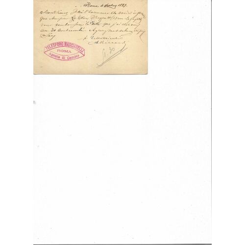 Italie Entier Postal Francobollo Ovale Circulé 1899