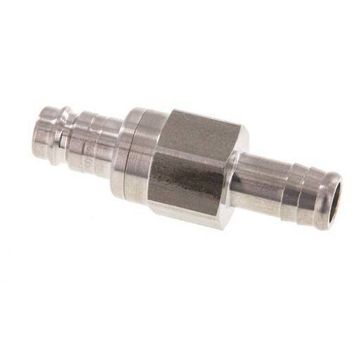 Acier inoxydable DN 10 Air Coupling Plug 13 mm Hose Pillar Double Shut-Off