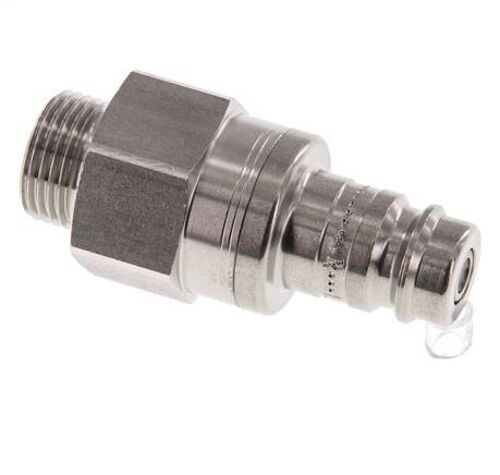 Bouchon de raccord d'air DN 10 en acier inoxydable G 3/8 pouce mâle à double obturation