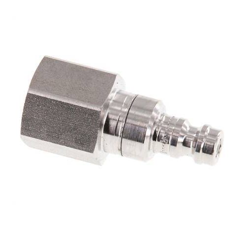 Acier inoxydable 316L DN 5 Air Coupling Plug G 3/8 inch Female Double Shut-Off