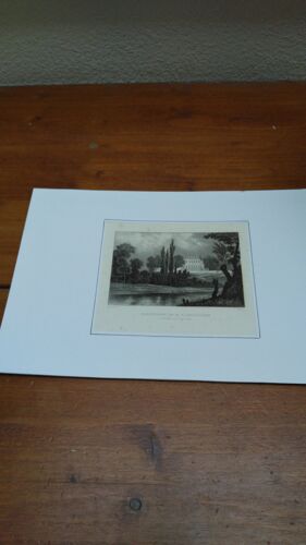 Gravure Xixe. Gravure Sur Acier "Habitation De M. C. Delavigne À La Madeleine", Publiée Par Furne, Paris, Vers 1850.