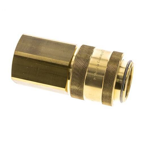 Coupleur pneumatique DN 19 en laiton Douille G 3/4 pouce femelle double obturation