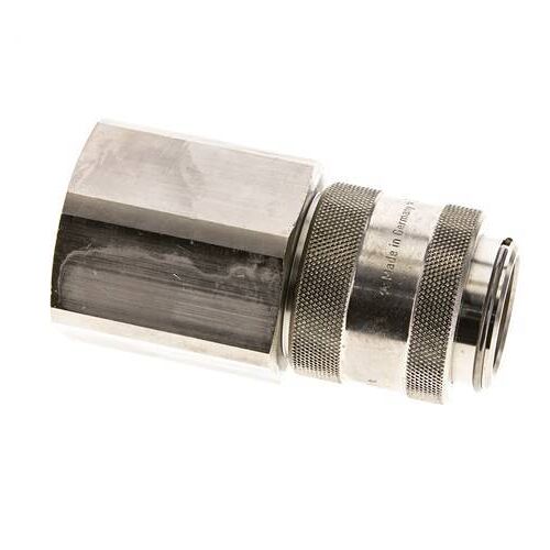 Laiton nickelé Coupleur pneumatique DN 19 Douille G 1 1/4 pouce femelle double obturation