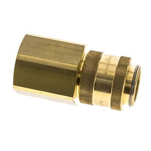 Coupleur pneumatique DN 19 en laiton Douille G 1 1/4 pouce femelle double obturation
