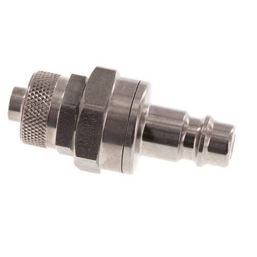 Acier inoxydable DN 7.2 (Euro) Coupleur d'air Bouchon 8x10 mm Écrou-raccord Double obturation