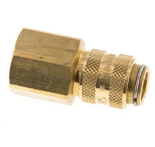 Coupleur pneumatique DN 5 en laiton Douille G 3/8 pouce femelle double obturation