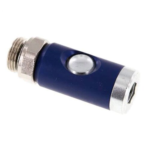 Manchon de sécurité DN 7.4 en acier trempé avec bouton-poussoir G 1/2 pouce mâle
