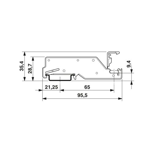 Phoenix Contact Support pour rail d'alimentation - 3026489 [2 pièces]