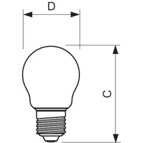 Corepro Led Lustre E27 Boule Filament Claire 2w 250lm - - Philips