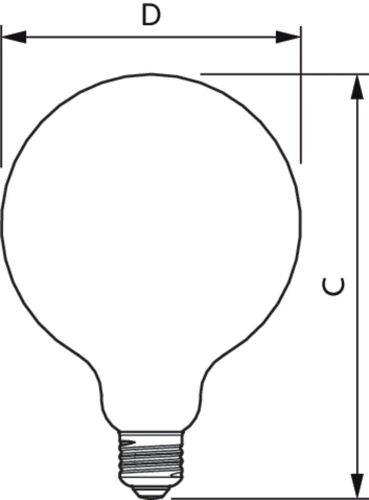 Master Value Led Globe E27 120mm Filament Claire 5.9w - Philips
