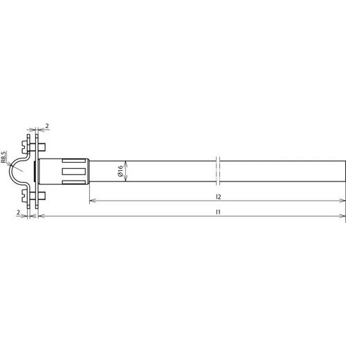 DEHN AFST VRLK Entretoise ISO Rd 16mm L 675mm Sans Elément de Fixation - 106180