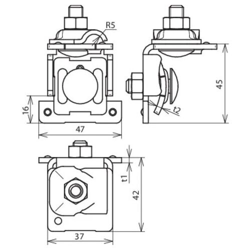 Dehn - 365059 Fk Kb 6.10 Kbf0.7 8 W V2a Borne À Rainures 1 Pc(S)