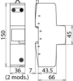 DEHN DVCI Parafoudre combiné de type 1 et 2 1 pôle 255V AC - 961200