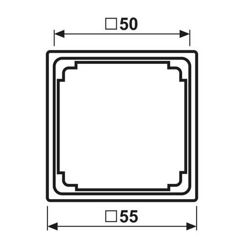 Jung A590ZWW 50x50mm Blanc Alpin Fixation - A590ZWW [2 Pièces]