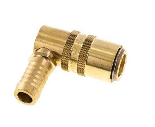 Laiton DN 9 (Micro) Manchon d'accouplement d'air 13 mm Pilier de tuyau double obturation