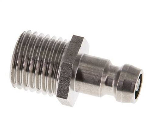 Bouchon de raccord de moule DN 6 en acier inoxydable, filetage mâle M14x1.5, double obturation