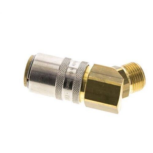 Coupleur de moule en laiton DN 9 Douille G 3/8 pouce filetage mâle 45-deg