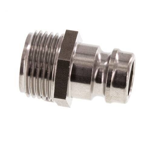 Bouchon de raccord d'air DN 9 en acier inoxydable avec filetage mâle G 3/8 pouce.