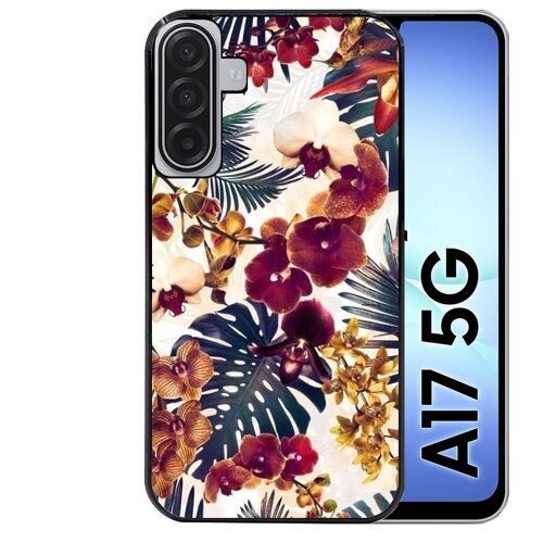 Coque noire Taperso pour Galaxy A17 5G avec motif jungle couleurs d'automne
